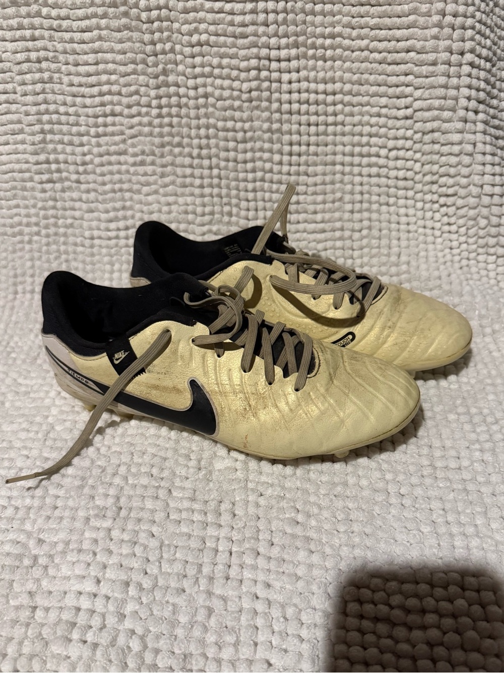 Nike Tiempo Yellow and Black Soccer Cleats